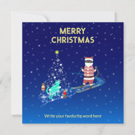 Die Nacht des Weihnachtsmanns in der Erwärmung Save The Date