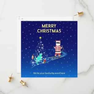 Die Nacht des Weihnachtsmanns in der Erwärmung Save The Date