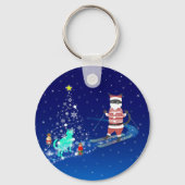 Die Nacht des Weihnachtsmanns in der Erwärmung Schlüsselanhänger (Vorderseite)