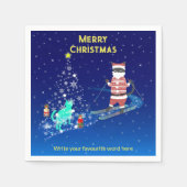 Die Nacht des Weihnachtsmanns in der Erwärmung Serviette (Vorderseite)