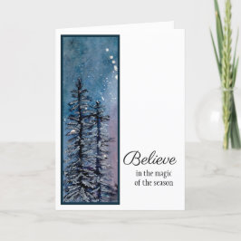 Die Nacht des Winters - glauben Sie Feiertagskarte