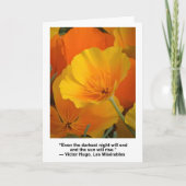 Die ... Nacht endet, Victor Hugo zitiert, Poppies Karte (Vorderseite)