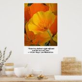 Die ... Nacht endet, Victor Hugo zitiert, Poppies Poster (Küche)