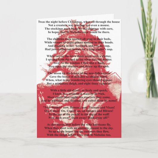 Die Nacht Feiertagskarte (Vorderseite)