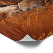 Die Nacht im Himmel: Löwen im Mondschein Poster (Ecke)