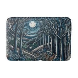 Die Nacht im Wald Badematte