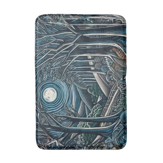 Die Nacht im Wald Badematte (Vorderseite Vertikal)