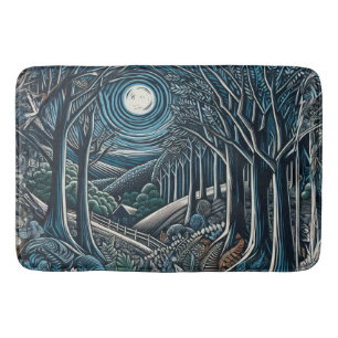 Die Nacht im Wald Badematte