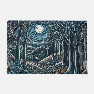 Die Nacht im Wald Fußmatte
