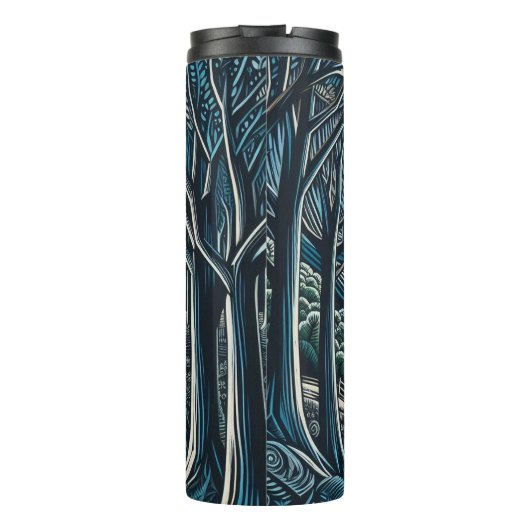 Die Nacht im Wald Thermosbecher (Rückseite)