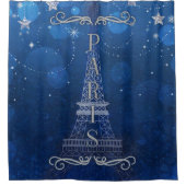 Die Nacht in Paris unter den Sternen Whimsikstern Duschvorhang (Vorderseite)