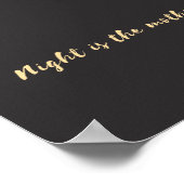 Die Nacht ist die Mutter der Gedanken Poster (Ecke)