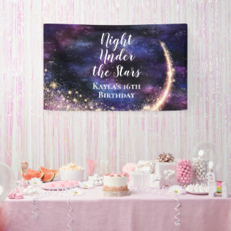 Die Nacht unter den Sternen Geburtstagsbanner Banner
