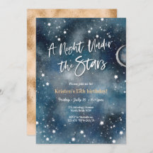 Die Nacht unter der Sterne-Party Einladung