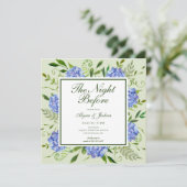 Die Nacht vor Blue Hydrangea Einladung (Stehend Vorderseite)