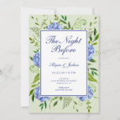 Die Nacht vor Blue Hydrangea Einladung (Vorderseite)