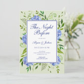 Die Nacht vor Blue Hydrangea Einladung (Stehend Vorderseite)