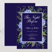Die Nacht vor Blue Hydrangea Einladung (Vorne/Hinten)