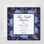 Die Nacht vor Blue Hydrangea Einladung (Vorderseite)