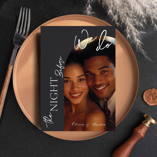 Die Nacht vor dem Abendessen am Foto Probe Einladung