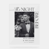 Die Nacht vor dem Abendessen Begrüßung Acrylschild (Vorderseite)