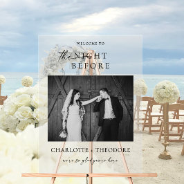 Die Nacht vor dem Abendessen Begrüßung mit Foto Ho Acrylschild