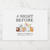 Die Nacht vor dem Abendessen der Probe Alkoholflaschenetikett (Einzelnes Label)