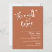 Die Nacht vor dem Abendessen der Probe in der Rust Einladung (Vorderseite)