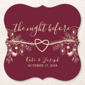 Die Nacht vor dem Abendessen mit blühender Probe Untersetzer (Vorderseite)