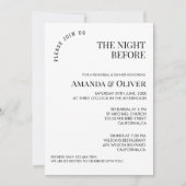 Die Nacht vor dem Begrüßungsessen der Probe Einladung (Vorderseite)