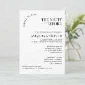 Die Nacht vor dem Begrüßungsessen der Probe Einladung (Stehend Vorderseite)