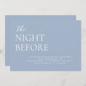 Die Nacht vor dem Dusty Blue Probe Dinner Einladung (Vorne/Hinten)