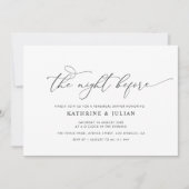 DIE NACHT VOR DEM | Einfaches elegantes Abendessen Einladung (Vorderseite)