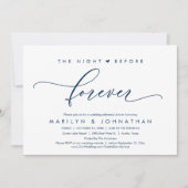Die Nacht vor dem ewigen romantischen Probe Abende Einladung (Vorderseite)