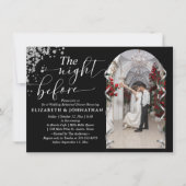 Die Nacht vor dem Foto Hochzeit Probe Dinner Einladung (Vorderseite)