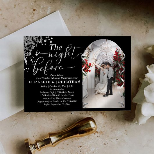 Die Nacht vor dem Foto Hochzeit Probe Dinner Einladung