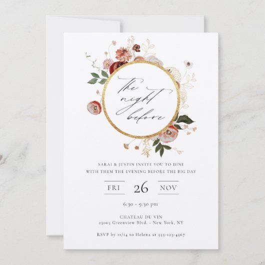 Die Nacht vor dem Herbst Einladung (Vorderseite)