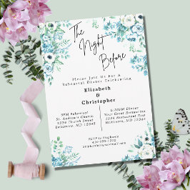 Die Nacht vor dem Hochzeitsessen der Probe Einladung