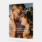 Die Nacht vor dem Hochzeitsessen unterzeichnen Acrylschild (Winkel)