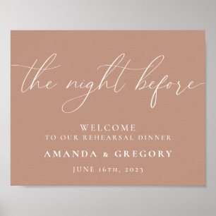 Die Nacht vor dem Hochzeitsprobedinner Willkommen  Poster