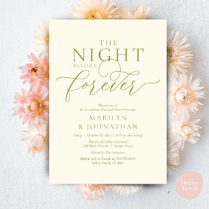 Die Nacht vor dem Immer, Probe-Dinner zur Hochzeit Einladung