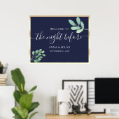 Die Nacht vor dem Probedinner Willkommen Poster (Heimbüro)