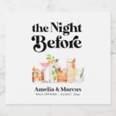 Die Nacht vor dem Retro-Probe-Dinner Bierflaschenetikett (Einzelnes Label)