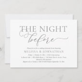 Die Nacht vor dem romantischen Hochzeitsessen Prob Einladung (Vorderseite)