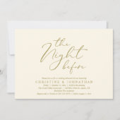 Die Nacht vor dem romantischen Hochzeitsessen Prob Einladung (Vorderseite)
