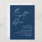 Die Nacht vor dem romantischen Hochzeitsessen Prob Einladung (Vorderseite)