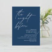 Die Nacht vor dem romantischen Hochzeitsessen Prob Einladung (Stehend Vorderseite)