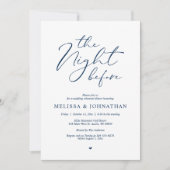 Die Nacht vor dem romantischen Hochzeitsessen Prob Einladung (Vorderseite)