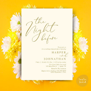 Die Nacht vor dem romantischen Hochzeitsessen Prob Einladung