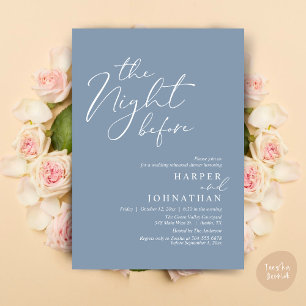 Die Nacht vor dem romantischen Hochzeitsessen Prob Einladung